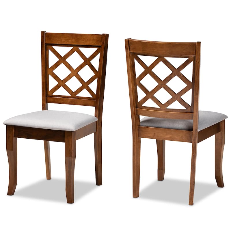 Verner Modern and Contemporary 2-PC Dining Chair Set - Grey