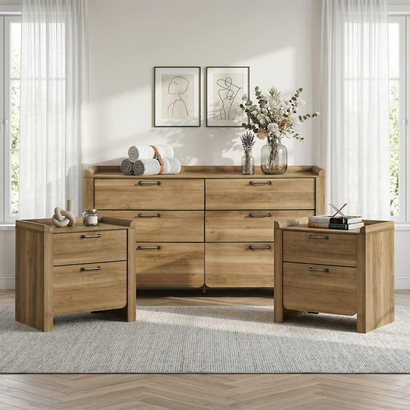 Solid Wood Dresser And Nightstand Set