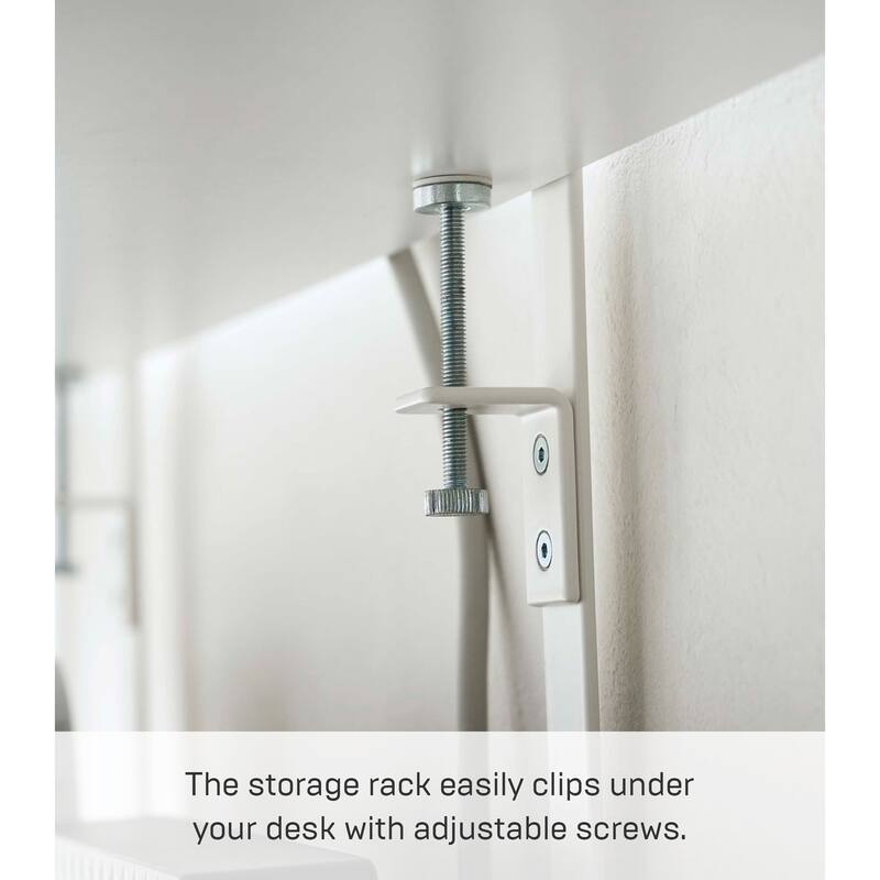 Yamazaki Home Under-Desk Cable and Router Storage Rack, Steel - L 4.53 x W 15.75 x H 16.93 inches