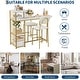 preview thumbnail 8 of 6, Compact 3-Piece Dining Set for 2, Bar Table with Wine Rack & Storage for Small Kitchens