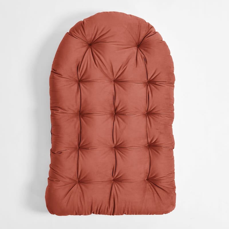 Sorra Home Solid Velvet Indoor Egg Chair Replacement Cushion