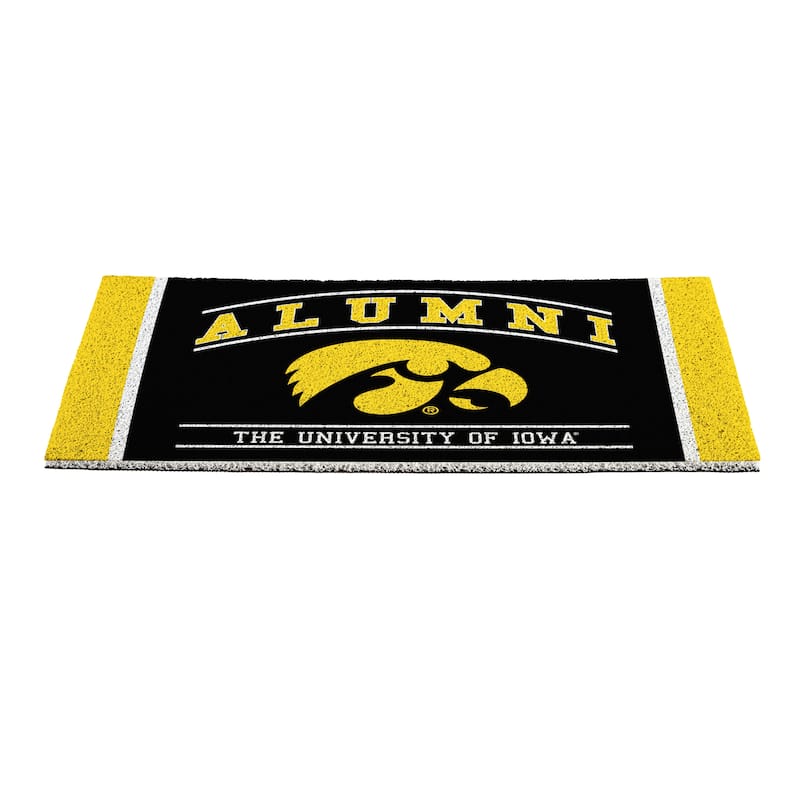 28 in. x 16 in. University of Iowa Alumni Full Color PVC Door Mat