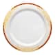 Option White with Burgundy and Gold Rim