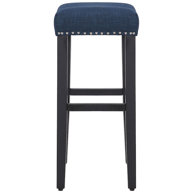 Jameson Upholstered Polyester Black 29 Inch Bar Stool