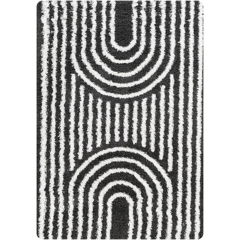 Livabliss Jamal Neutral Rainbow Plush Area Rug
