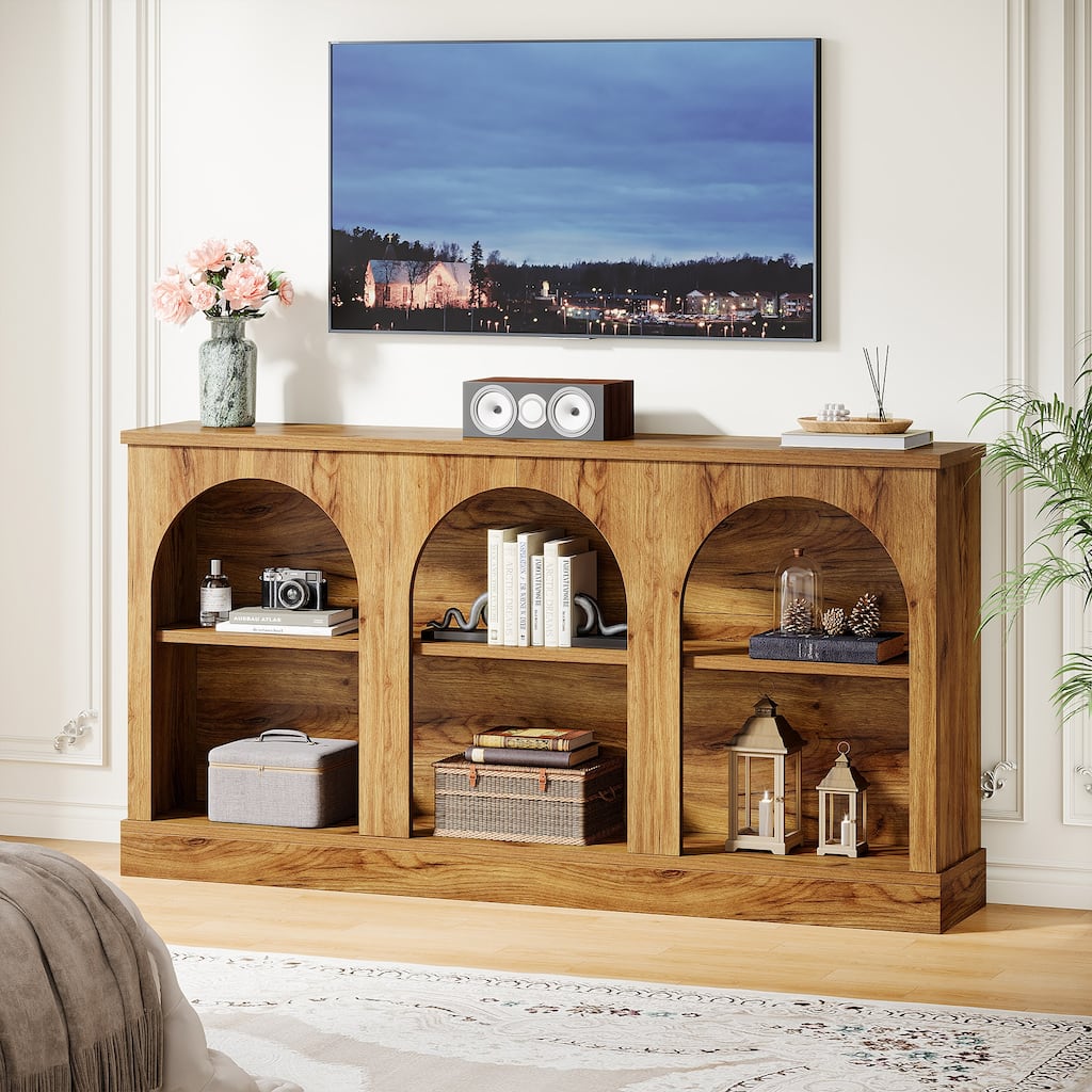 TV Stand for 55/60/65 Inch TV, Farmhouse Country Entertainment Center
