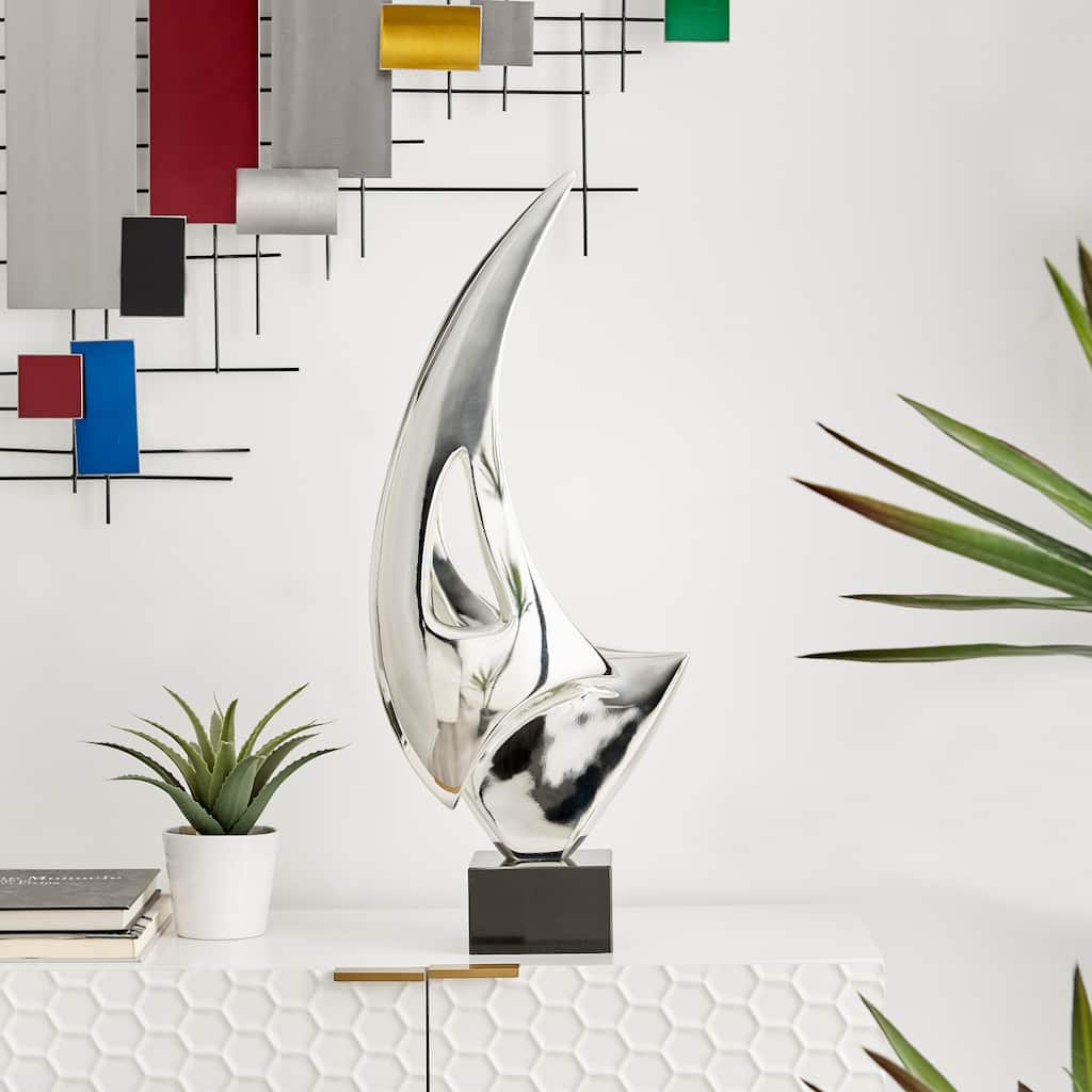 Sail Chrome Table Top Sculpture - N/A