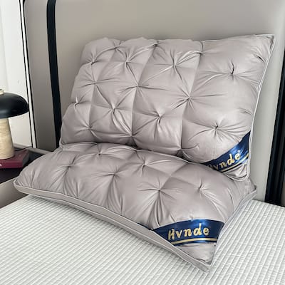 Cervical Neck Pillow - Cooling Orthopedic Contour Memory Foam Pillows for Side, Back & Stomach Sleepers with Pillowcase - White