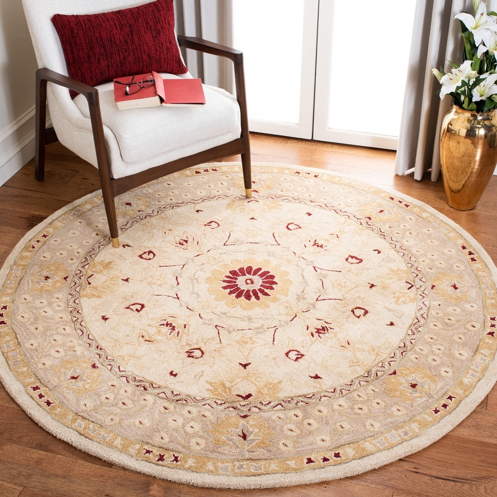 SAFAVIEH Handmade Anatolia Dimitilde Traditional Hand-spun Wool Rug