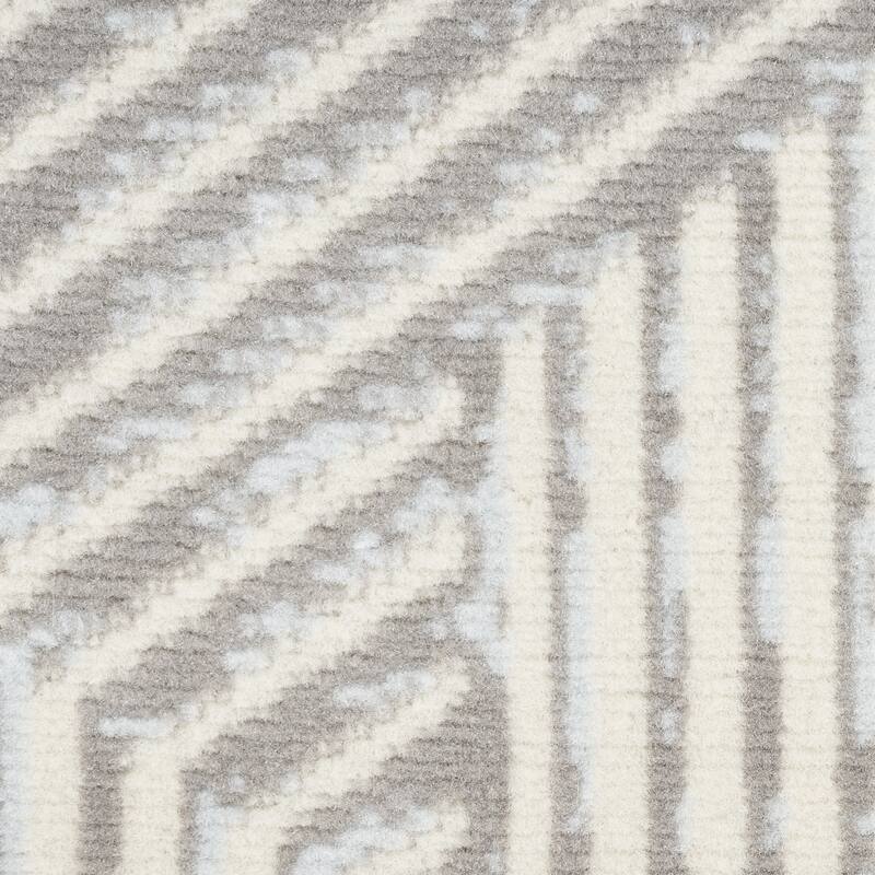 Power Loomed Geometric Modern Durable Area Rug - 90' X '27' X '0.5