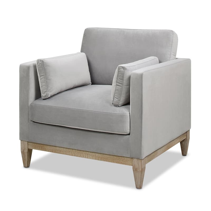Knox 36" Modern Farmhouse Loose Pillow-Back Arm Chair