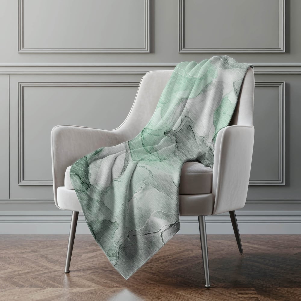 Premium Machine Washable Abstract Contemporary Sherpa Throw Blanket