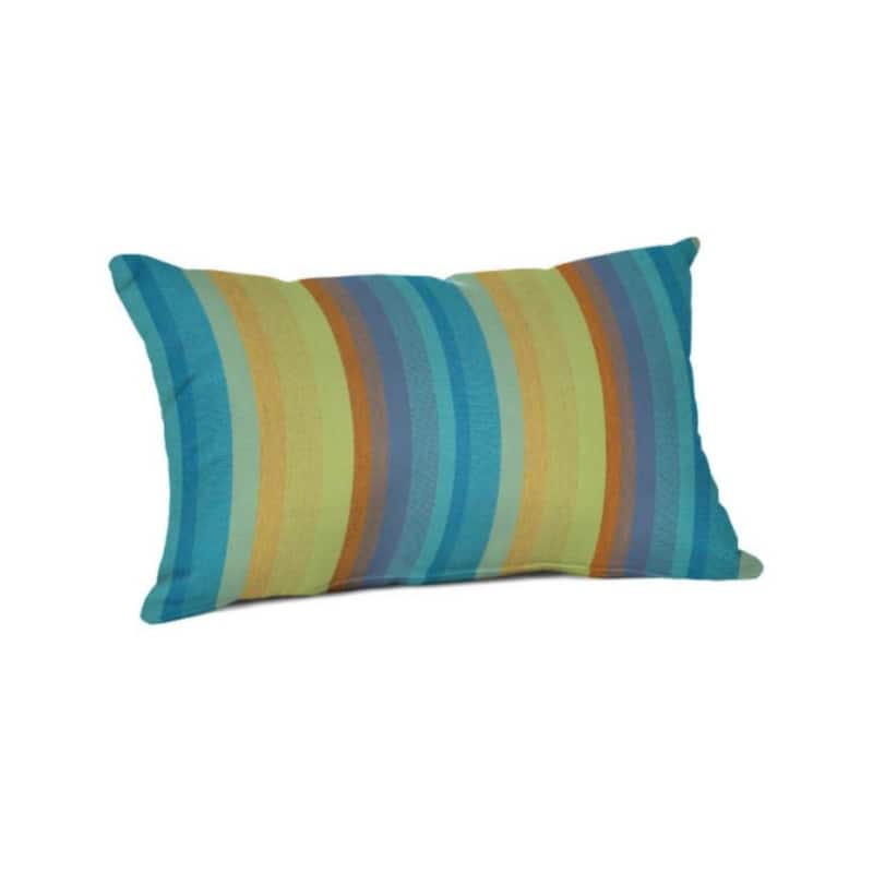 Sunbrella 20x13 Striped Outdoor Lumbar Throw Pillow