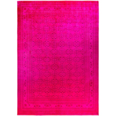 Overdyed One-of-a-Kind Hand-Knotted Area Rug - Pink - 10' 1" x 13' 10"