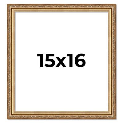 15x16 Frame Red Solid Wood Picture Frame Width 1.75 Inches | Interior Frame Depth 1 13/16 Inches