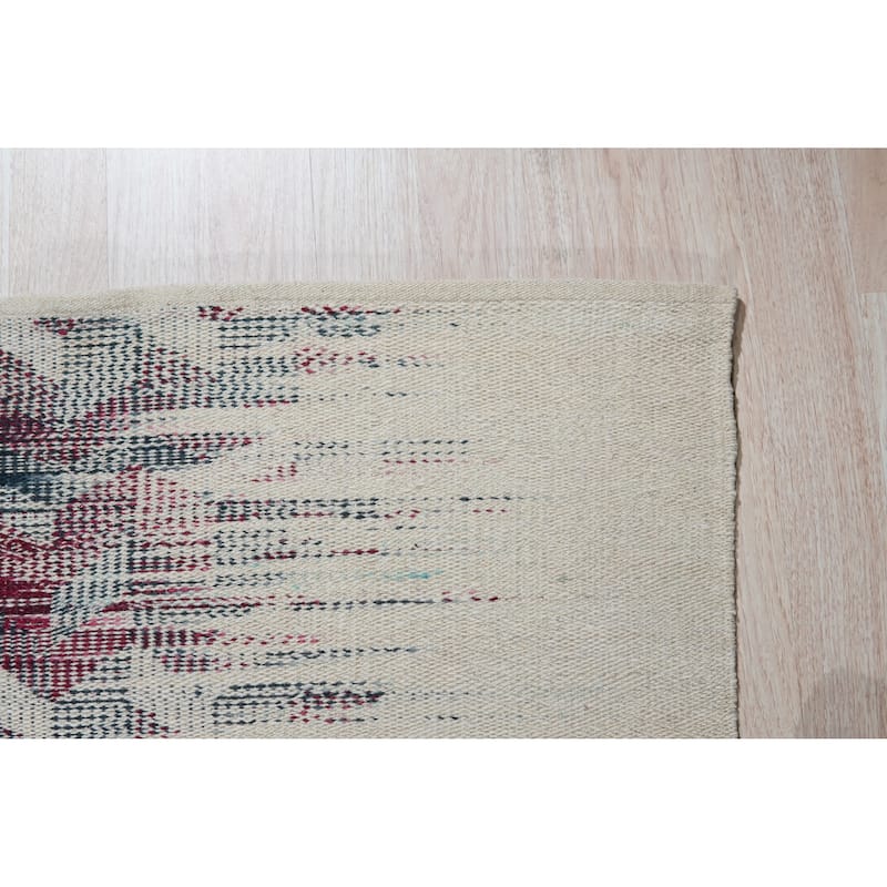 Home Decor EORC Multicolored Contemporary Modern Flat Weave Area Rug Stylish and Versatile Rug for Enhancing the Comfort