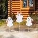 preview thumbnail 10 of 84, Glitzhome Halloween LED Ghost Cat Pumpkin Nutcracker Yard Stakes Standing Sign Hanging Decor