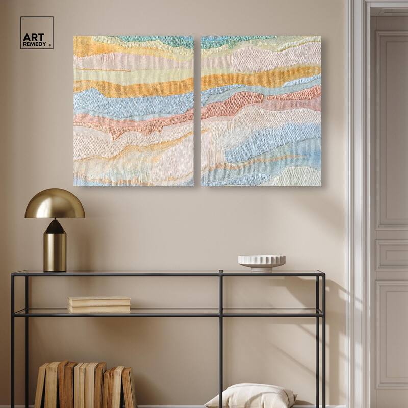 Morning Calm III Canvas Set of 2 by Art Remedy, Gallery Wrapped