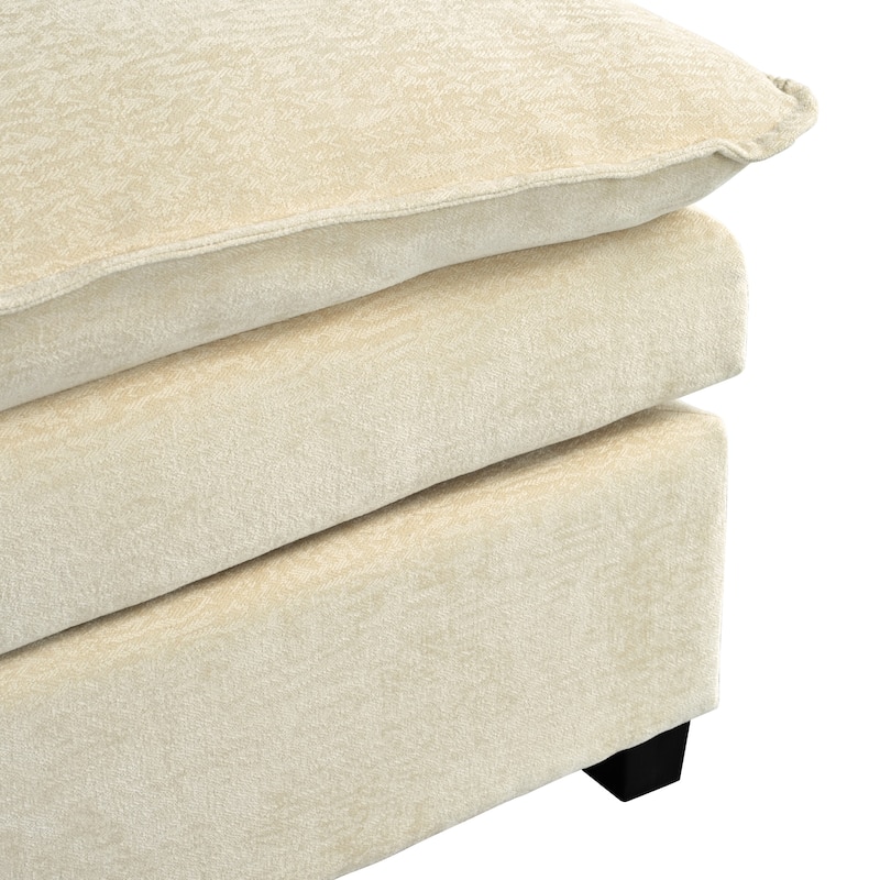 U-Shaped Chenille Sectional Sofa With Adjustable Armrest Pillows - Perfect For Living Rooms,Offices,And Spacious Spaces