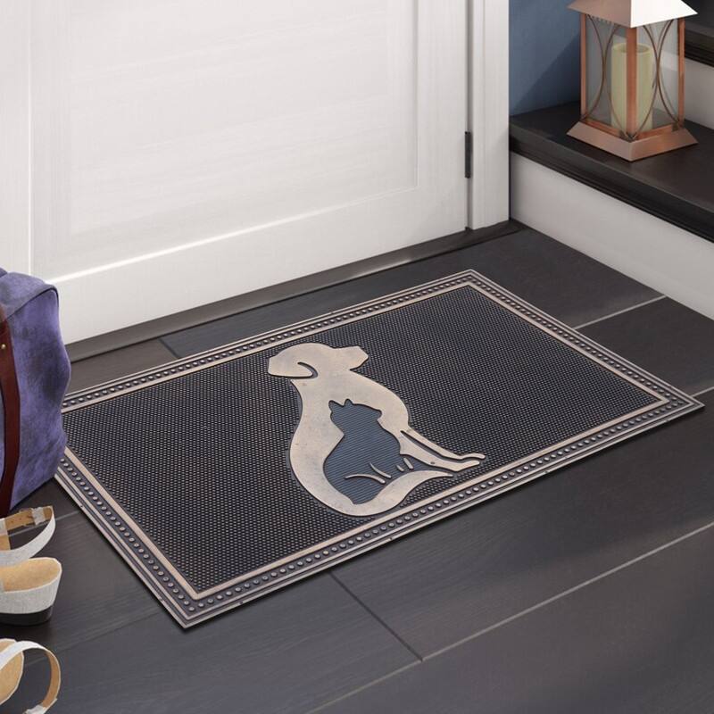 A1HC All Weather Rubber Door Mat, Dirt Grabber Durable Welcome Doormat, Pin Scrapper Doormat