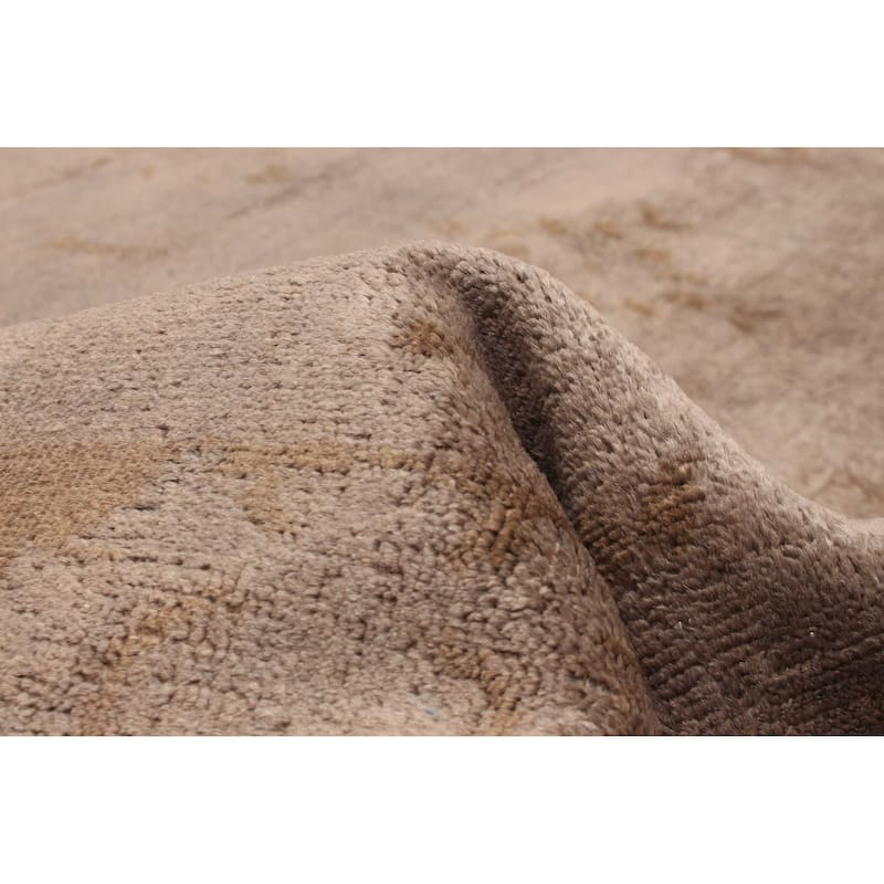 ECARPETGALLERY Hand-knotted Vibrance Grey Wool Rug - 5'6 x 8'3