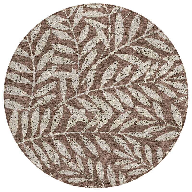 HomeRoots Floral Transitional Rectangle Outdoor Rug