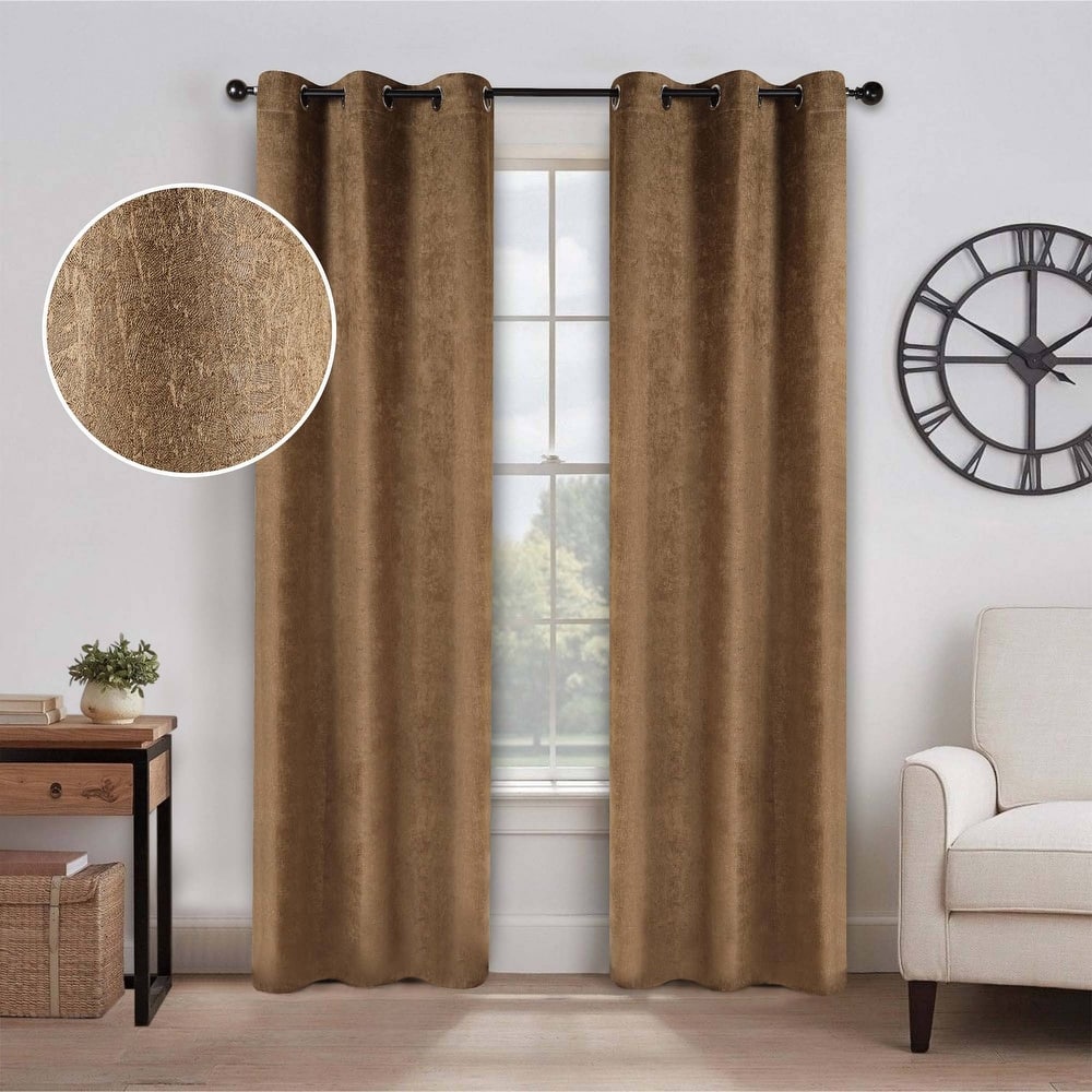 Superior Senna Washable Room Darkening Curtains, Set of 2 Panels