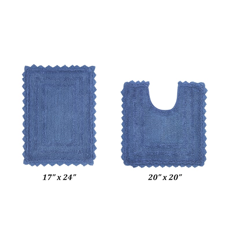 Better Trends Bath Rugs Set 100% Cotton Soft & Water Absorbent Tufted Bathroom Rug for Shower, Sink Bath Mats Lilly Crochet