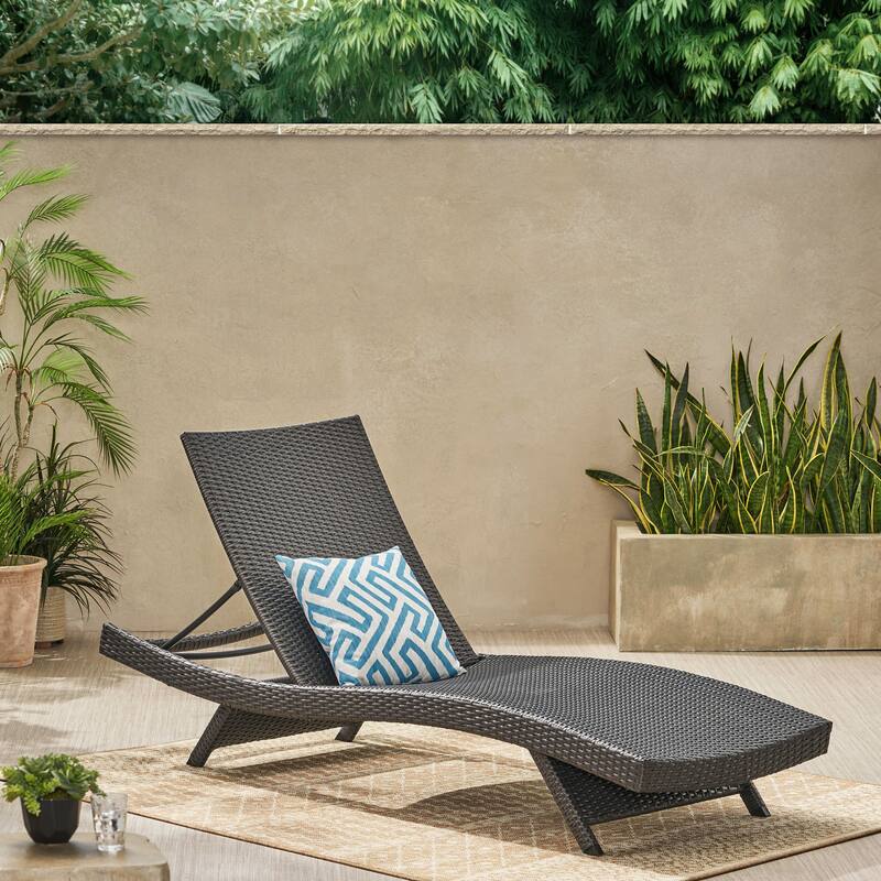 Roomfitters Outdoor Wicker Chaise Lounge Set, Adjustable Reclining Patio Loungers, Weather-Resistant Rattan