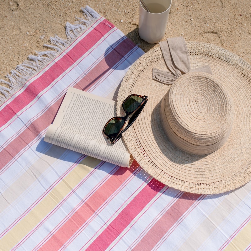 SandFree Cotton Oversized Turkish Beach Towel with Tassels - 35x75
