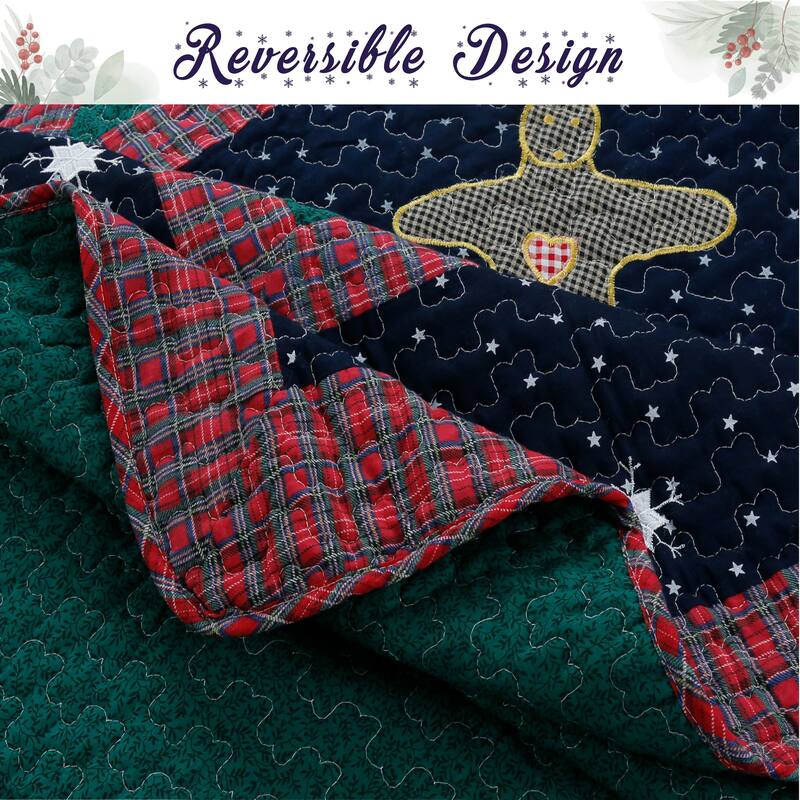 Cozy Line Christmas Night Patchwork Quilt Bedding Set