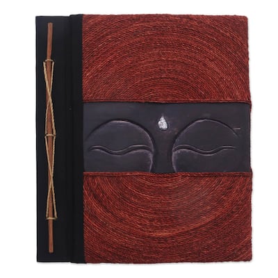 Novica Handmade Buddhas Eyes In Red Wood And Natural Fiber Photo Album