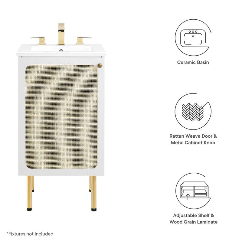 Chaucer 18"/24"/30"/36"/48"Single Basin/48" White Basin Bathroom Vanity