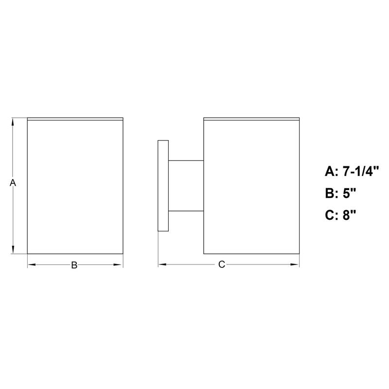 Bellevue VXWS74031 Empathy 7" Tall Outdoor Wall Sconce - Deep Bronze