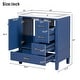 preview thumbnail 2 of 0, Blue Free-standing Vanity Bathroom Storage Cabinet with Sink, Drawers