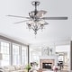 preview thumbnail 2 of 6, Warehouse of Tiffany Laurel 52-inch 3-light Chrome Ceiling Fan