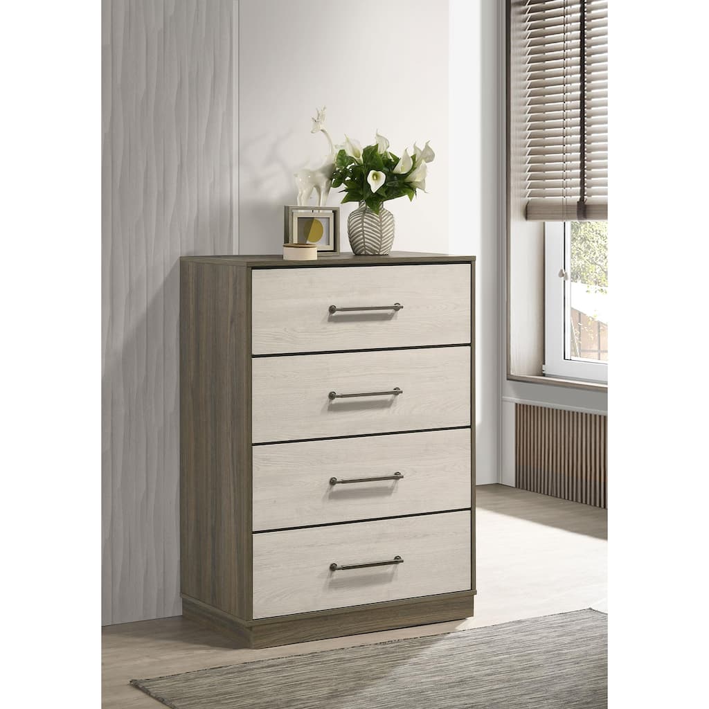Fenwick 4-drawer Chest of Drawers Grey Oak