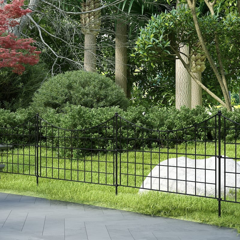 Garden Border Fence Panel Set Metal Garden Edging Flower Beds Pathways