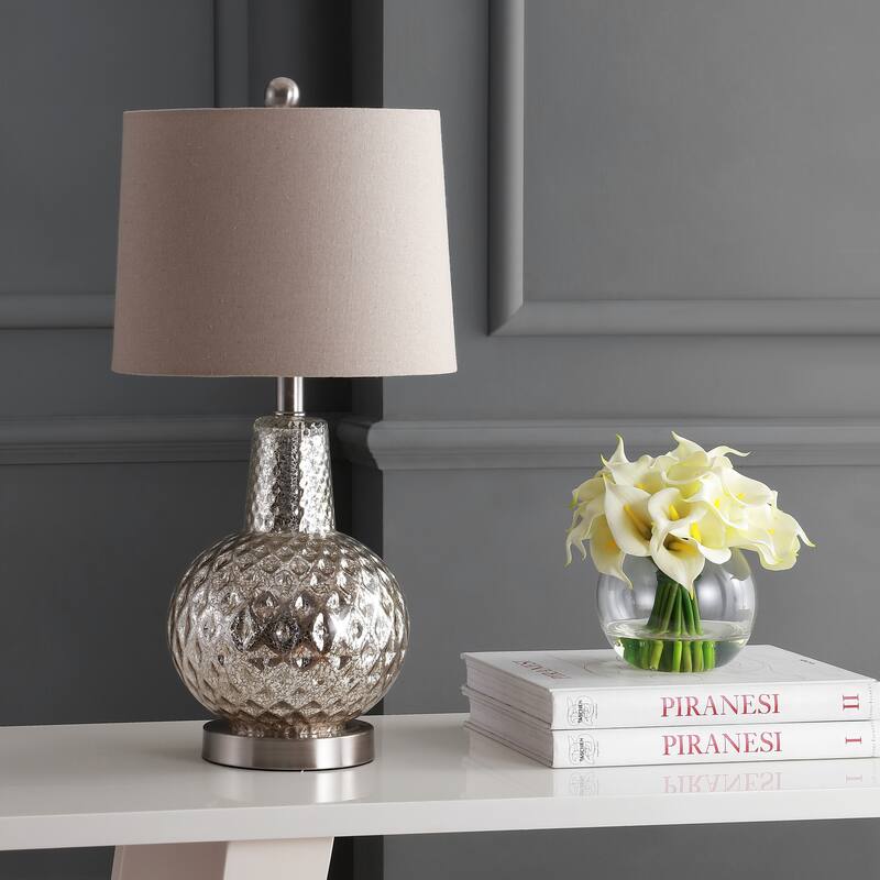 SAFAVIEH Lighting Atlas 24-inch Glass LED Table Lamp. - 12" W x 12" L x 24" H