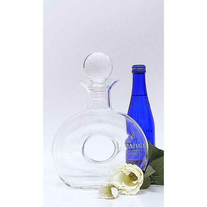 9.8" Hole Design Decanter with Lid - Clear