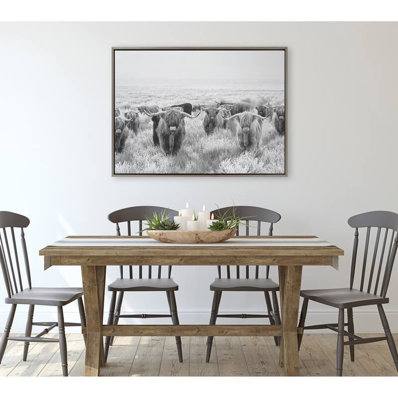 Kate and Laurel Sylvie Cow Herd Canvas by The Creative Bunch Studio