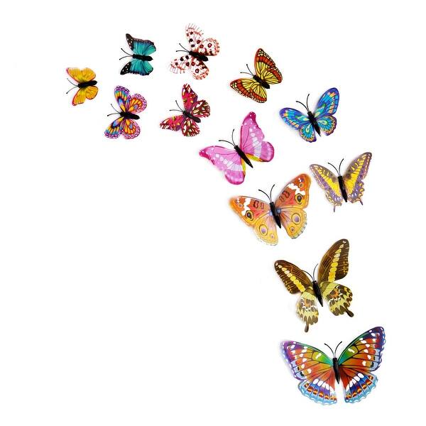 Shop 12pcs 3d Butterfly Wall Sticker Decal With Stickers For Bedrooms Home Decor On Sale Overstock 29786831