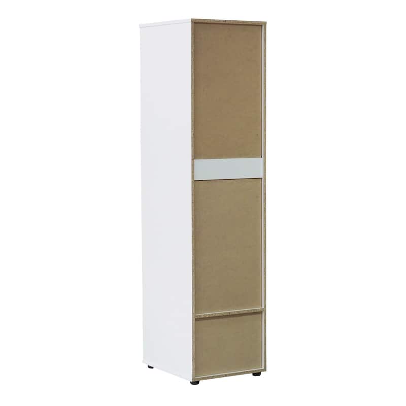 Wardrobe Armoire Closet, Tall Storage Cabinet, White