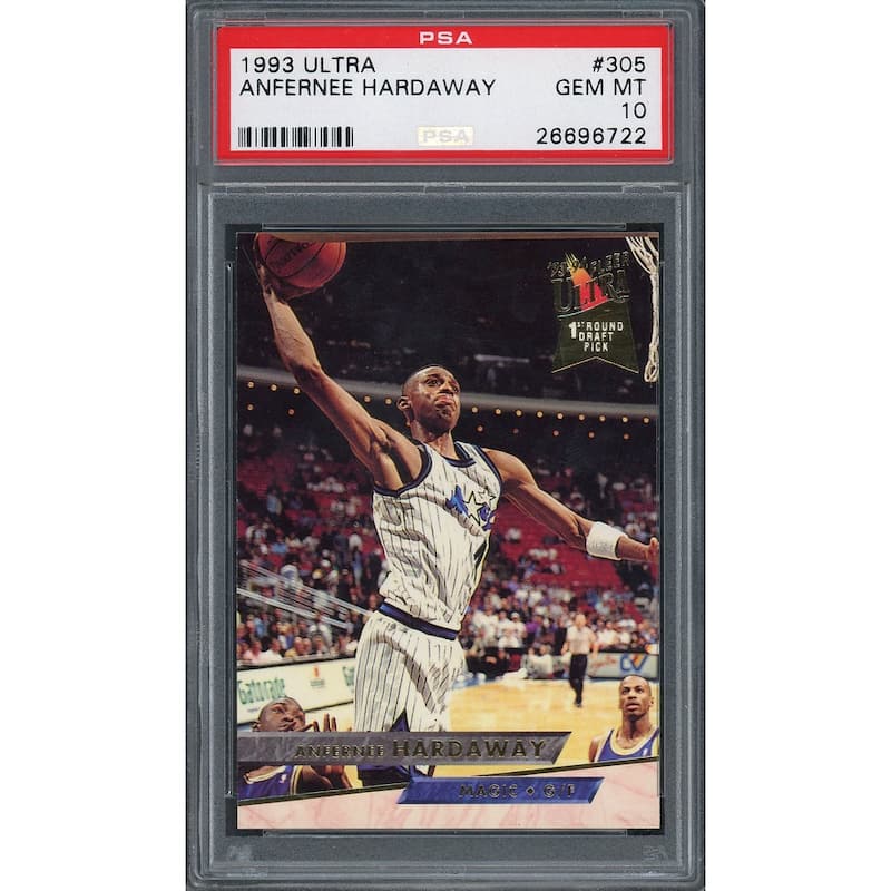 Anfernee Penny Hardaway 1993 Fleer Ultra Basketball Rookie Card RC #305 Graded PSA 10 GEM MINT - 8'6" x 11'6"