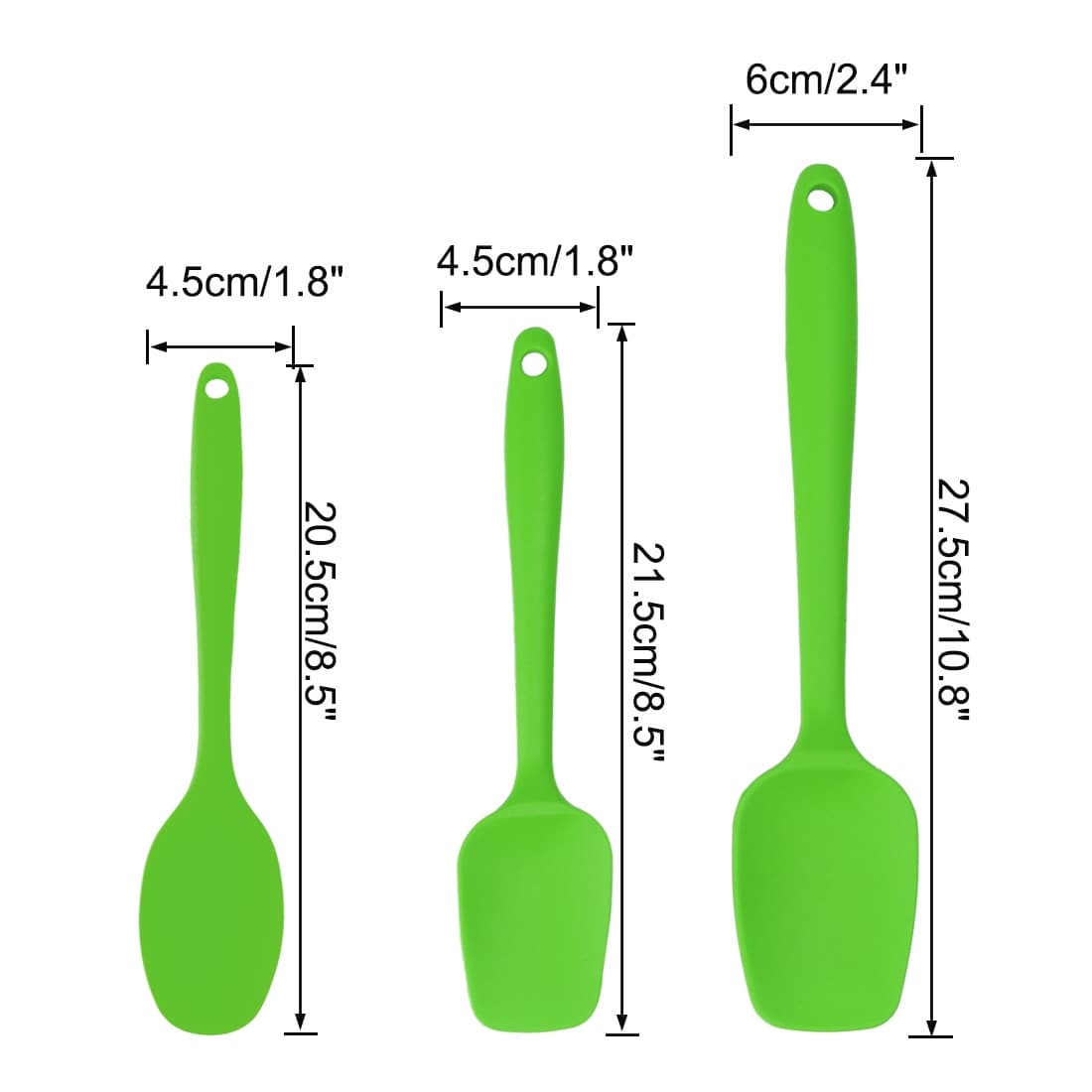 Visland 3 Piece Silicone Spatula Set, High Heat Resistant, Seamless  Flexible Rubber Kitchen Cooking Mixing Baking Scraper for Cooking, Baking,  and Mixing 