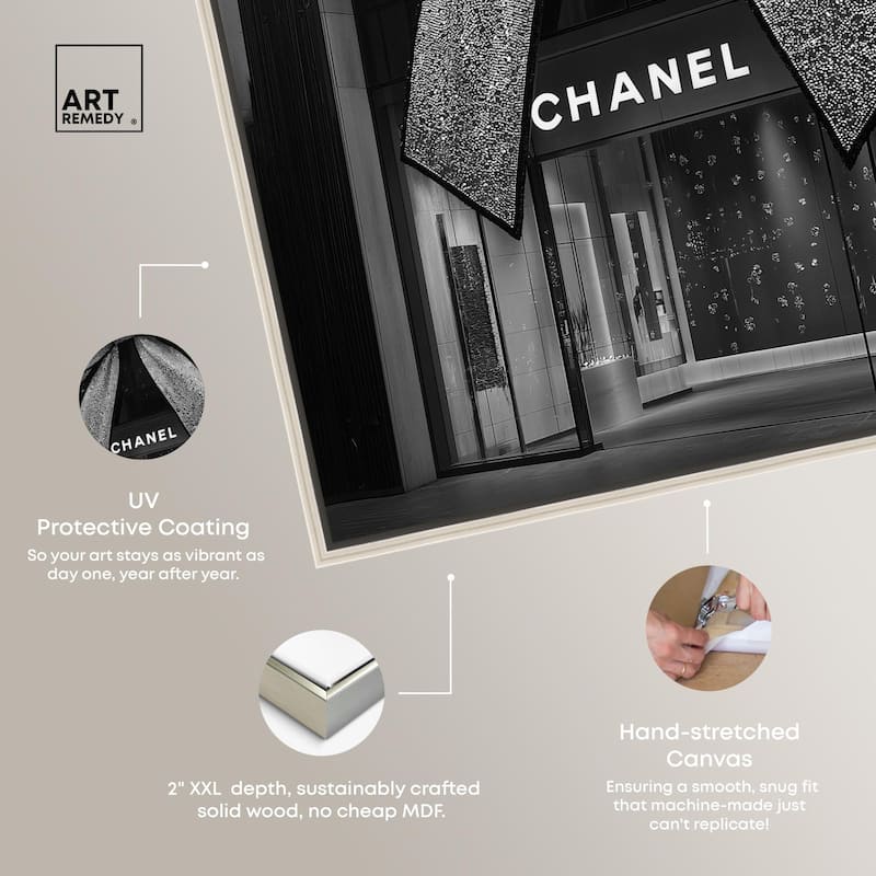 Big Bow Noir Store Canvas by Art Remedy