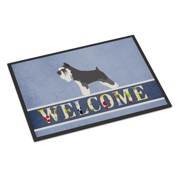 Carolines Treasures BB8298JMAT Miniature Schnauzer Welcome Indoor or Outdoor Mat - 24 x 36 in.