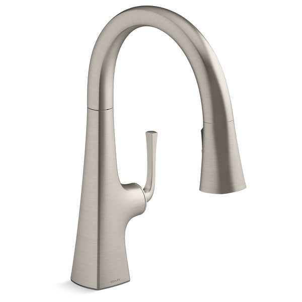 Kohler K-22063 Graze 1.5 GPM Pull Down Kitchen Sink Faucet with Three - Vibrant Stainless. Opens flyout.