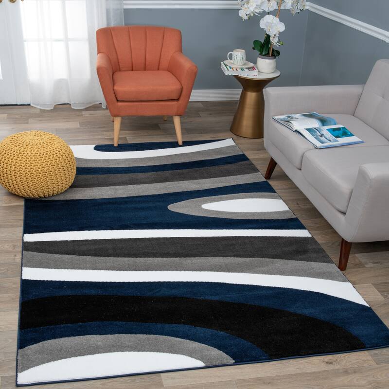 World Rug Gallery Abstract Contemporary Modern Area Rug
