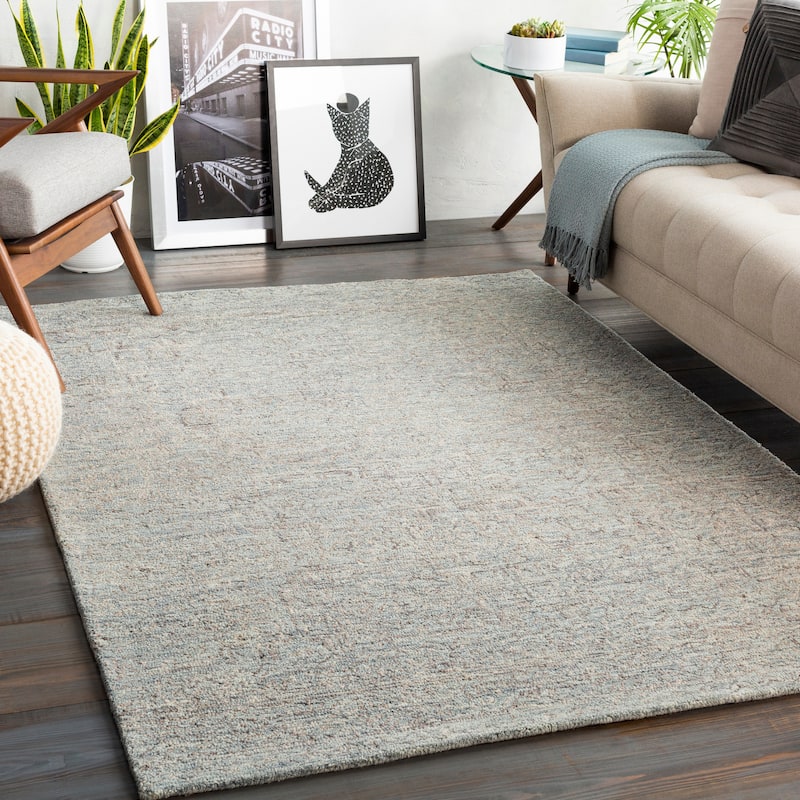 Livabliss Ruthelen Handmade Tribal Wool Area Rug - Pale Blue/Gray - 4' x 6'